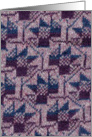 Knitted Patchwork Floral (blank) card