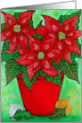 Poinsettia Season Blank card