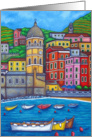 Colours of Vernazza, Cinque Terre Bon Voyage card