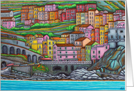 Colours of Manarola Blank Greeting card