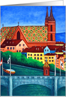 Colours of Basel, Switzerland Blank Greeting card
