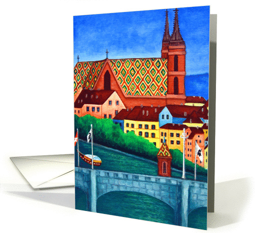 Colours of Basel, Switzerland Bon Voyage card (1429696)