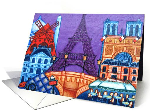 Wonders of Paris Any Occasion Blank Greeting card (1458856)