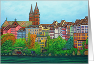 Colours of Basel, Switzerland Blank Greeting card