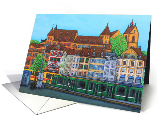 Barfusserplatz, Basel Rendez-Vous Blank Greeting card (1505812)