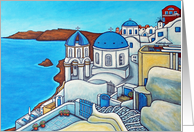 Colours of Santorini, Blank card