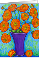 Radiant Ranunculus Buttercups Blank card
