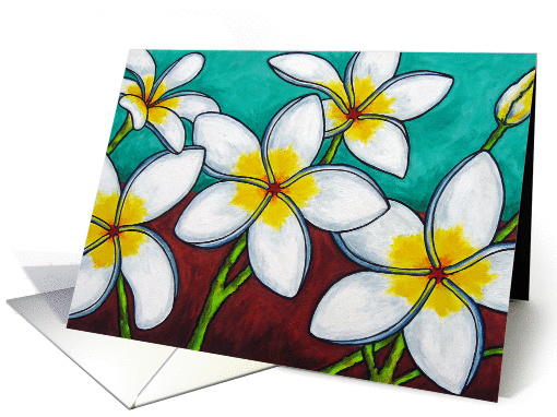 Frangipani Thank You card (303580)