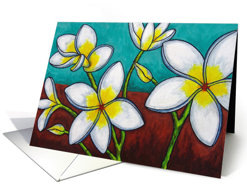 Frangipani Birthday card (303582)