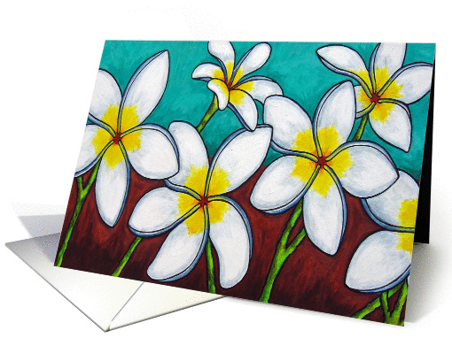 Frangipani Thinking of You card (303586)