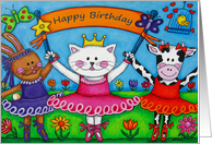 Ballerina Friends Birthday Card