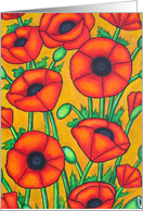 Tuscan Poppies - Colourful Birthday Card