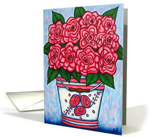 Happy Valentines Day - Roses card (546659)