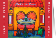 Happy Birthday Paris Bistro Card