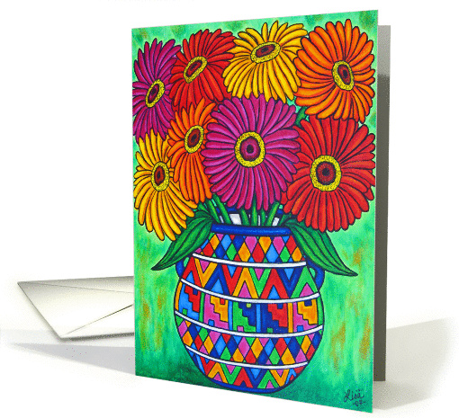 Zinnia Fiesta Birthday card (78747)