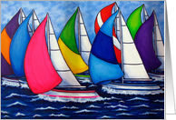 Colorful Regatta Birthday card