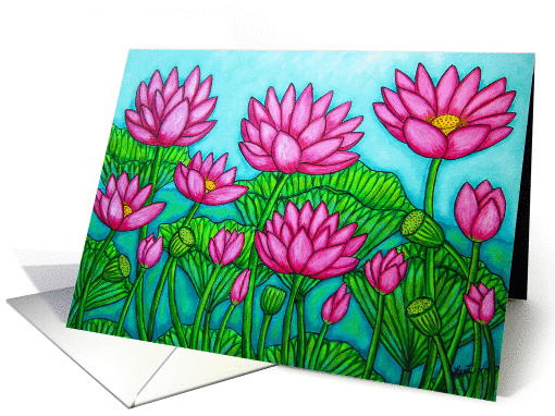 Lotus Garden Blank Greeting card (954251)