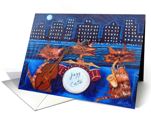 Jazz Cats Birthday card (97747)