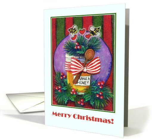 Honey Bee Christmas Greetings card (724504)