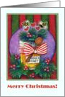 Honey Bee Christmas Greetings card