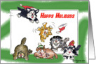 Happy Holidays Cats card