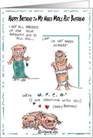Happy Birthday Naked Mole Rat card