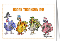 Happy Thanksgiving Turkeys card