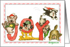 Cute Holiday Cats Joy card