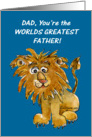 Cartoon Dad Lion Fathers Day Card