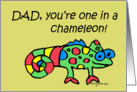 Father’s Day Cartoon Chameleon Card