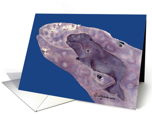 Whales Father's Day card (202535)