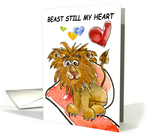 Beast Still My Heart Lion Love card (202566)