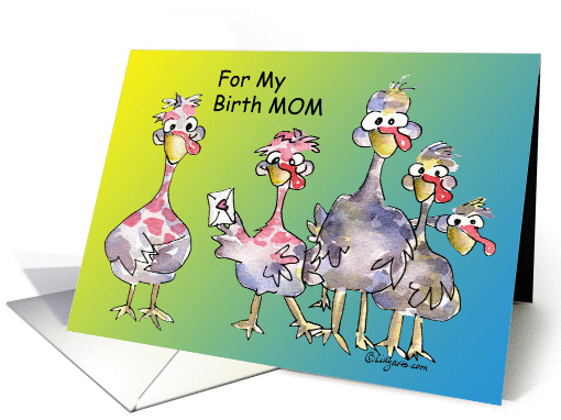 Birth Mom Bird Mom Happy Birthday card (203089)