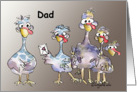 Dad Happy Father’s Day Funny Turkeys Card