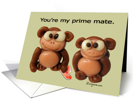 Funny Monkey Anniversary card (210621)