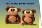 Cute Monkeys Love Card