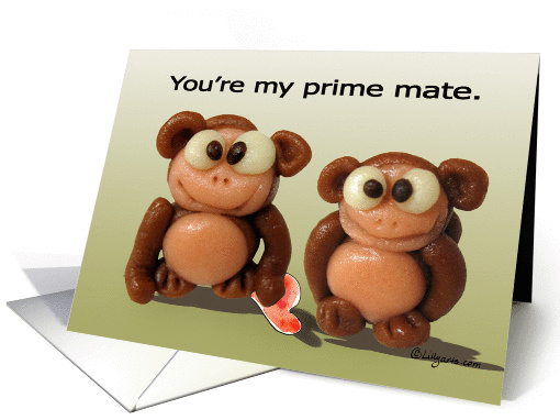 Cute Monkeys Love card (210697)