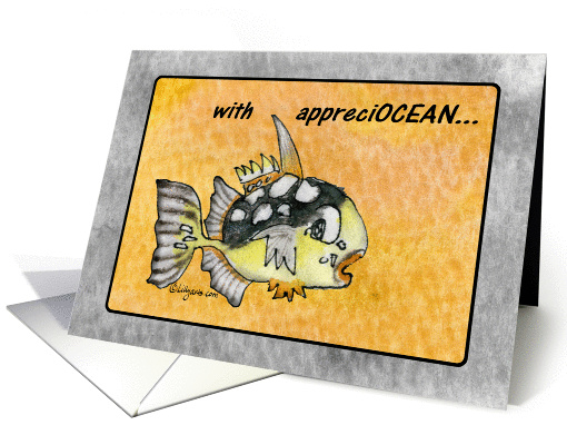 Clown Trigger Fish Thank You card (249153)