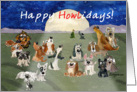 Happy Howlidays Cartoon Dogs card