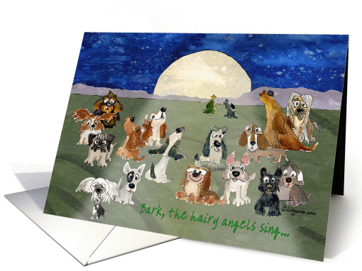 Cute Cartoon Dogs Funny Holiday card (528541)