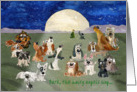 Cute Cartoon Dogs Funny Holiday Card