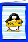 Miss You Penguin card