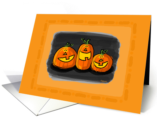 3 Pumpkins card (84249)