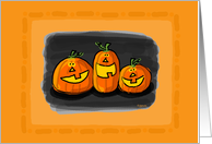 3 Pumpkins card