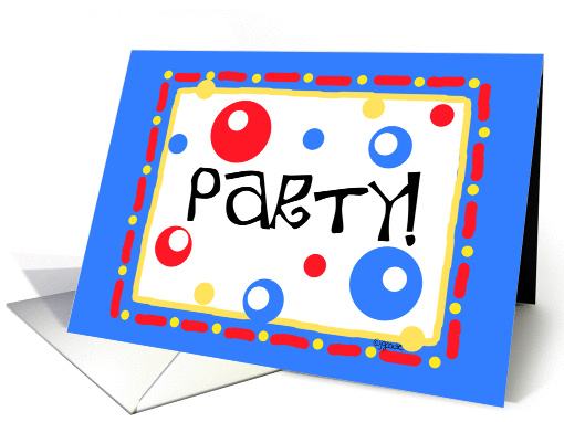 Fun Dots Party Invitation card (84263)