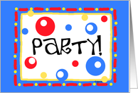 Fun Dots Party Invitation card