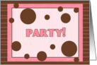 Chocolate Dots Party Invitation card