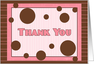 Chocolate Dots Thank You card