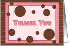 Chocolate Dots Thank You card