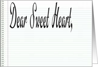 Dear Sweet Heart card